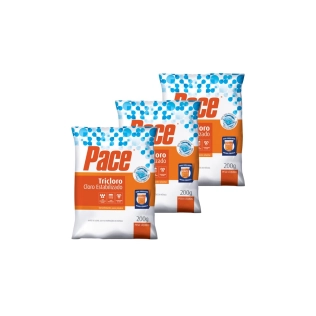 Produto KIT 3 PASTILHAS CLORO PACE TRICLORO 90% 