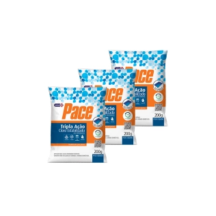 Produto Pace® Kit com 3 Tabletes de Cloro Tripla Ação 
