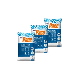 Produto Pace® Kit com 3 Cloros Ação Total 1 kg 