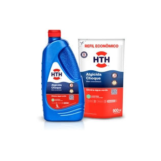 Produto kit hth algicida choque + hth algicida choque refil